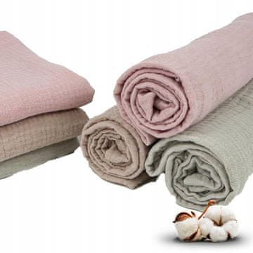 shumee Plumeri muslin plenice komplet 3 barv 70x70 cm