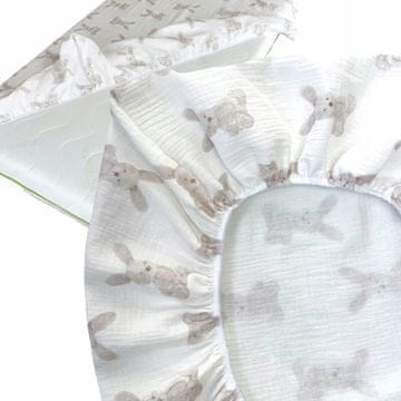 shumee Bombažna muslin rjuha za otroško posteljico 60x120 cm