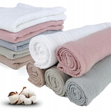 shumee Plumeri plenice iz muslina, komplet 5 barv, 70x70 cm