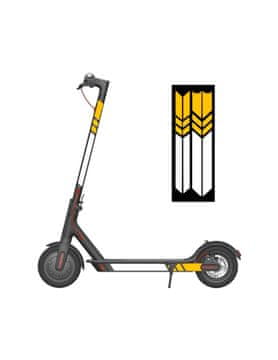 shumee Odsevne okrasne nalepke za skuterje Xiaomi (rumene in srebrne)