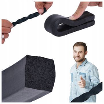 shumee PENASTA TESNILNA POROZNA GUMA EPDM PROFIL RAVNA IZOLACIJA 10X10 MM