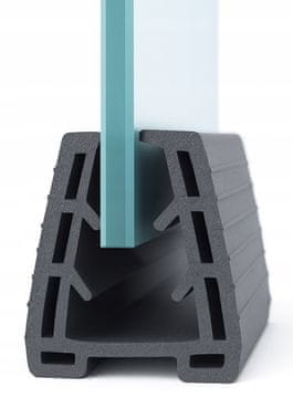 shumee EPDM gumijasto profilno tesnilo za steklene ograje, steklo 6-12 mm
