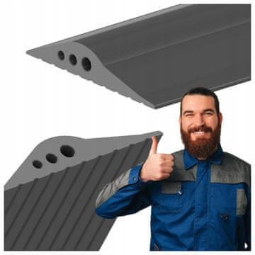 shumee TESNILO ZA GARAŽNA VRATA TESNILO ZA GARAŽNA VRATA PRAG GARAŽNIH VRAT 3m 78x14mm