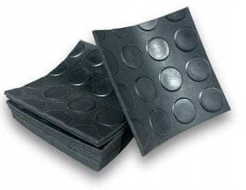 shumee GUMIJASTE PODLOGE za izravnalne tramove za terase, razdalja 100x100x3 mm, 10 kosov.