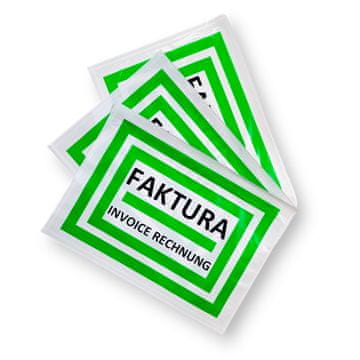 shumee Nalepka za vračilo C5 s tiskom (FAKTURA / INVOICE RECHNUNG) pakiranje 100 kosov.
