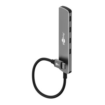 Goobay USB-C na 4x USB 3.2 C siv USB hub