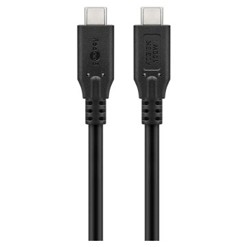 Goobay USB-C na USB-C USB40 2m 100W 40Gbit/s črn napajalni kabel