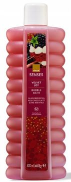 shumee Avon Velvet Joy pena za kopel z vonjem po robidi in rdeči čokoladi 500 ml