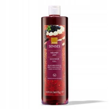 shumee Avon Velvet Joy gel za prhanje z vonjem po robidah in rdeči čokoladni kolački 500 ml
