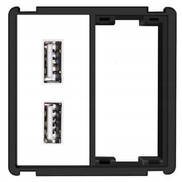 shumee Stenska vtičnica USB modul 2x 2,4A sistem RTX SH
