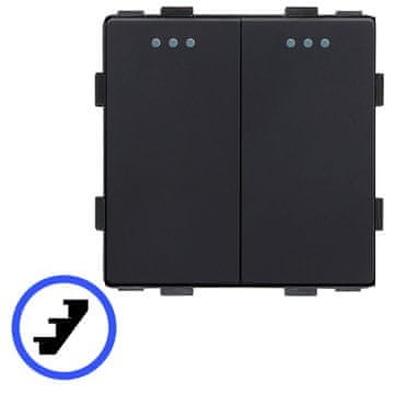 shumee Stikalo za stopniščno luč, mehanski vložek, 2P, črno, RTX SH