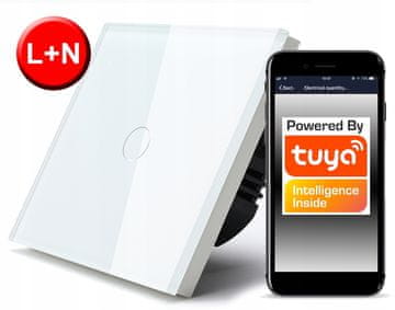 shumee TUYA WiFi stikalo na dotik 1-vezje belo # L+N