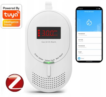 shumee 2-v-1 senzor plina in ogljikovega monoksida, detektor CO, metan, butan, TUYA ZIGBEE