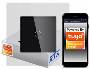 shumee Dotikalno stikalo ČRNO 1-krožno ZigBee TUYA RTX SH