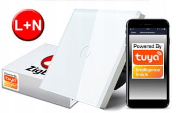 shumee ZigBee TUYA stikalo na dotik 1-vezje belo # L+N