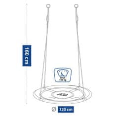 Aga Viseči gugalni obroč 120 cm Svetlo zelen