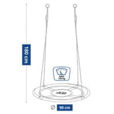 Aga Viseči gugalni obroč 90 cm Šestbarvni z zastavami