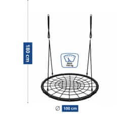 Aga Viseči gugalni obroč 100 cm Štiribarvni