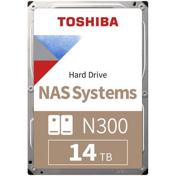 Toshiba N300 NAS 14TB CMR disk, 8.89cm (3.5"), SATA 6Gb/s, 7200 obratov/min