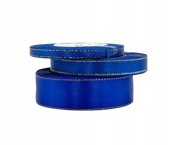 shumee Saten trak modro-zlatega odtenka, rola 6 mm, 22 m, za dekoracijo