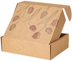 shumee Darilna škatla s potiskom tulipanov, valovita kartonska škatla
