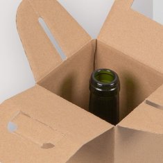 shumee Darilna škatla z okencem za eno steklenico vina Kraft