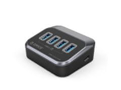 Orico USB-C hub s 4 vhodi, 4x USB-A 3.2 Gen1, 5Gbps, črn, M3U3-4A-05