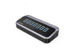 Orico USB-C hub s 7 vhodi, 7x USB-A 3.2 Gen1, 5Gbps, črn, M3U3-7A-10