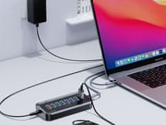 Orico USB-C hub s 7 vhodi, 7x USB-A 3.2 Gen1, 5Gbps, črn, M3U3-7A-10