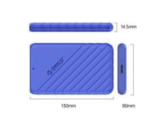 Orico Zunanje ohišje za 2,5'' HDD/SSD, USB 3.0 v SATA3, tool-free, modro, 25PW1-U3