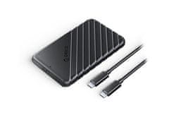 Orico Zunanje ohišje za 2,5'' HDD/SSD, USB-C 3.1 UASP v SATA3, tool-free, črno, 25PW1C-C3