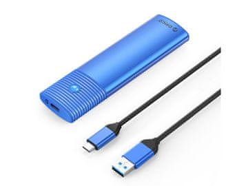 Zunanje ohišje za M.2 SATA 2230-2280 v USB 3.2 Gen1 Type-C, 5Gbps, aluminij, modro, ORICO PWM2