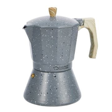 StarDeco Kafetiera Stone Cook / za 9 skodelic / indukcija / aluminij, kamnita prevleka