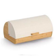 Zeller Posoda za kruh 36x21x17cm / krem / les, kovina