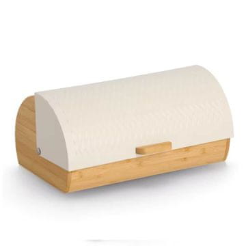 Zeller Posoda za kruh 36x21x17cm / krem / les, kovina