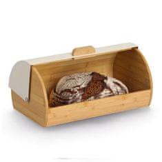 Zeller Posoda za kruh 36x21x17cm / krem / les, kovina