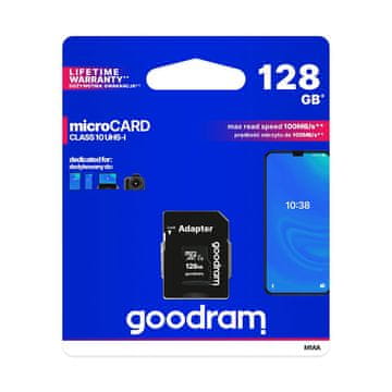 MojPlanet GOODRAM microSD 128GB 100MB/s M1A spominska kartica