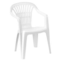 KONDELA Vrtni stol z možnostjo zlaganja Scilia - bela