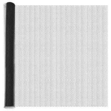 Vidaxl Šesterokotna ograja Siva 1,5 x 50 m PVC