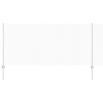 Vidaxl Ograja s stebrom srebrna 1 x 10 m Jeklo