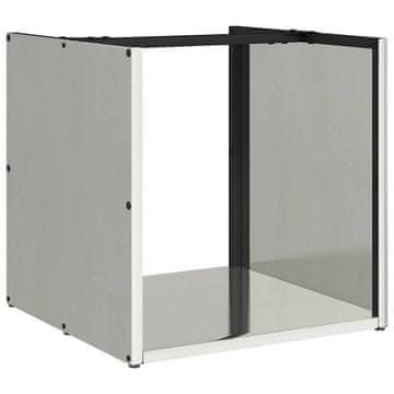 Vidaxl Stojalo za drva 40x40x40 cm nerjaveče jeklo
