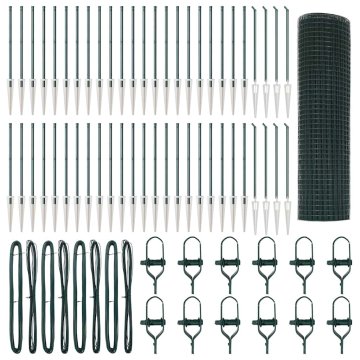 Vidaxl Steber ograje. Zelena 100 x 0,4 m (25 x 25 mm mreža)