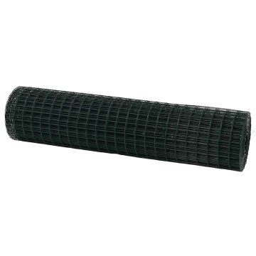 Vidaxl Evropska ograja Zelena 1,4 x 10 m PVC prevlečen železo