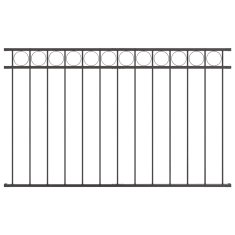 Vidaxl Element Ograje ASSEN Siva 170 x 100 cm Jeklo