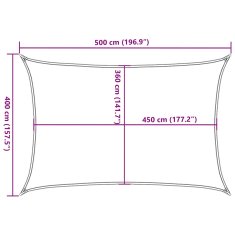 Vidaxl Senčno jadro 160 g/m² oranžno 3,5x5 m HDPE