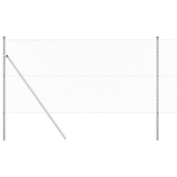 Vidaxl Steber ograje. srebrna 10 x 1 m (40 x 40 mm mreža) Jeklo