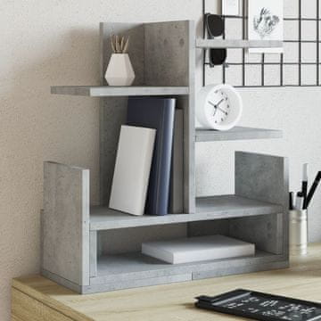 Vidaxl vidaXL Organizator za pisalno mizo betonsko siv 49x20x52,5 cm