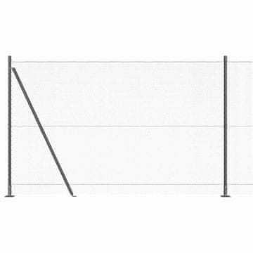 Vidaxl Varjena žična ograja z betonsko podlago 10 x 1,5 m (Š x V)