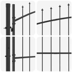 Vidaxl Dvojna vrata s ključavnico Woerden Siva 400 x 199.5 cm Jeklo