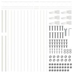 Vidaxl Element Ograje ASSEN Bela 170 x 170 cm Jeklo
